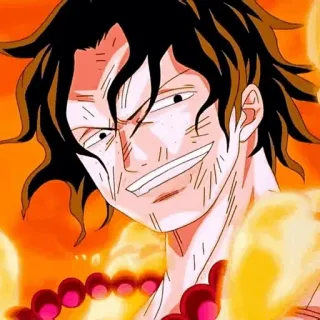 🪐 Portgas D. Ace One Piece anime, one piece, portgas d. ace, fire, character, pirate telegram sticker