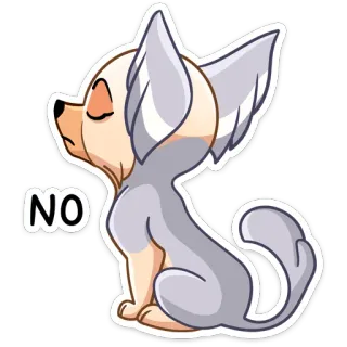 🙅‍♂️ NO perro, no, rechazar, negativo, rechazar, desaprobar, animal telegram sticker