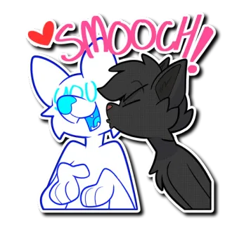 😘 SMOOCH! kiss, love, cartoon, affection, heart telegram sticker