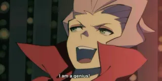 😌 I am a genius! anime, genio, personaggio, cartone animato, arrogante telegram sticker
