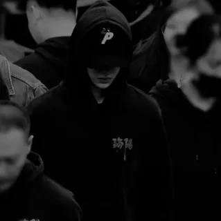 🥀 瑞玛 Kapuzenpullover, Person, Schwarzweiß, Porträt, Kleidung whatsapp sticker
