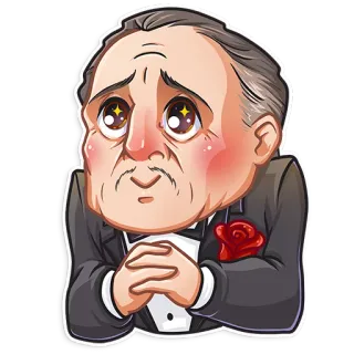 😊 Vito Corleone The Godfather movie, godfather, cartoon, corleone, mafia, boss whatsapp sticker