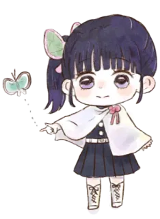 🦋 Kanao Tsuyuri Demon Slayer 动漫, 漫画, 鬼灭之刃, 栗花落香奈乎, 角色, 女孩 whatsapp sticker