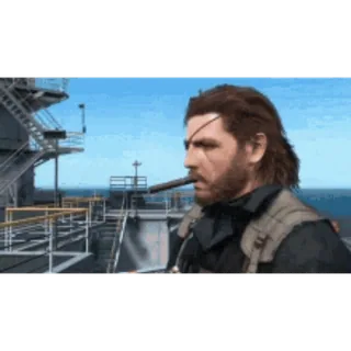 🚬 Big Boss Metal Gear Solid V: The Phantom Pain Soldat, Militaire, Jeu, Personnage, Boss final, Arme whatsapp sticker