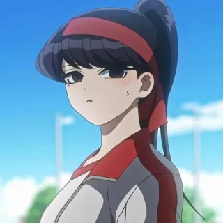 😥 Komi Shouko Komi Can't Communicate 애니메이션, 여자, 코미양은 커뮤증입니다, 코미 쇼코, 여고생, 귀여운 telegram sticker
