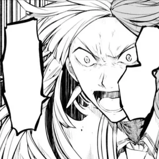 🤍 marah, anime, manga, teriakan, berteriak telegram sticker