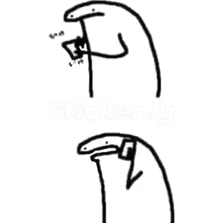 📞 strichmännchen, cartoon, meme, comic telegram sticker