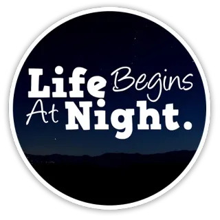 🌠 Life Begins At Night. night, stars, mountains, dark, life, sky telegram sticker