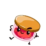 😉 geleia, comida, fofo, adesivo, kawaii telegram sticker