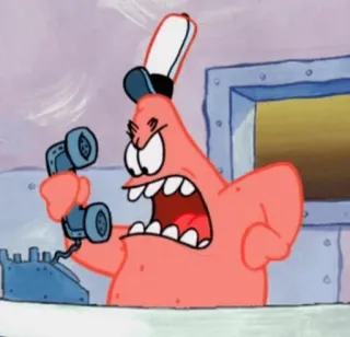 🤬 Patrick Star Spongebob Squarepants Cartoon, Wütend, Figur, Patrick Star, Spongebob, Telefon, Streit whatsapp sticker