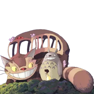 😁 Totoro My Neighbor Totoro Totoro, Gattobus, Studio Ghibli, Anime, Cartoni animati, Animazione telegram sticker
