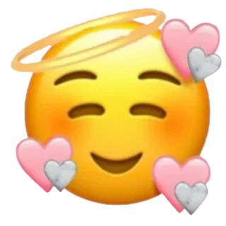 ☺️ Эмодзи, Ангел, Сердечки, Милый, Гало, Любовь whatsapp sticker