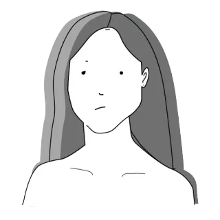 👻 Frau, Person, minimalistisch, Gesicht, Porträt, Kontur, weiblich telegram sticker