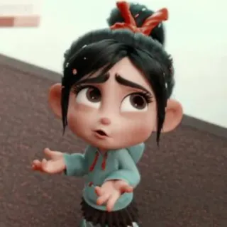 🦋 Vanellope von Schweetz Wreck-It Ralph cartoon, disney, movie, animation, character, vanellope, wreck it ralph, animated film whatsapp sticker