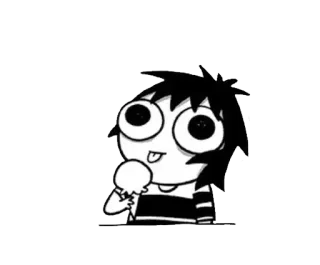 😛 desenho animado, personagem, sorvete, humor, ilustração telegram sticker