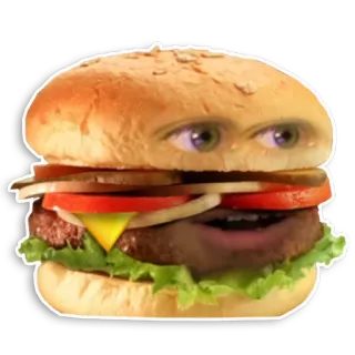 👋 hamburger, cibo, occhi, divertente telegram sticker