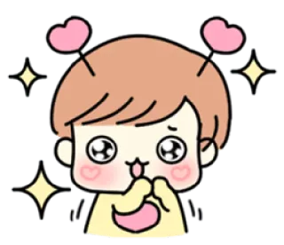 🤩 lucu, kawaii, hati, berkilau, menggemaskan, cinta telegram sticker