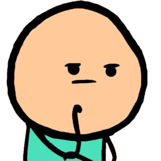 🤔 denken, Cartoon, verwirrt, Ausdruck, Cyanide and Happiness telegram sticker