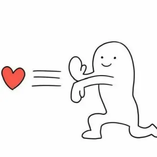 😭 cuore, amore, personaggio, minimal, felice telegram sticker