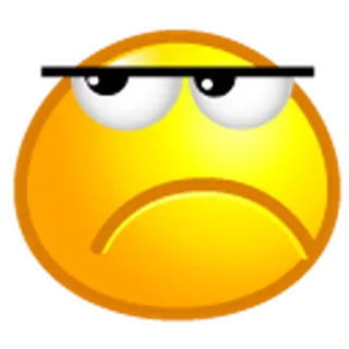 😕 Emoji, Jaune, Expression, Visage, Humeur whatsapp sticker