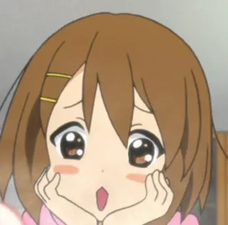 🌟 Yui Hirasawa K-On! anime, k-on, yui hirasawa, cute, kawaii telegram sticker