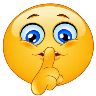 🤫 Emoji, Shhh, Silencio, Dedo, Cara telegram sticker
