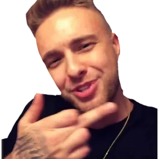 🖕 homem, dedo do meio, ofensivo, gesto, loiro telegram sticker