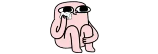 💧 crying, sad, cartoon, pink, tears whatsapp sticker