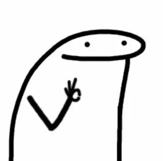 🌟 orang lidi, gestur OK, kartun, gambar, minimalis telegram sticker