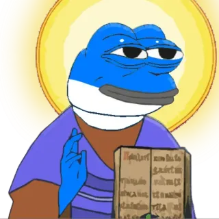 😇 Pepe the frog, meme, frog, internet culture, political image, offensive image whatsapp sticker
