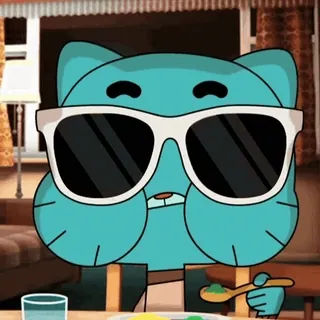 😎 Gumball The Amazing World of Gumball Desenho animado, Óculos de sol, Gato, Animado, Gumball Watterson telegram sticker