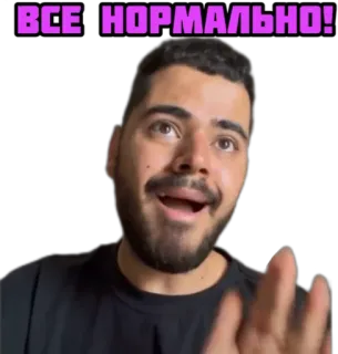 😌 ВСЕ НОРМАЛЬНО! normal, okay, Mann, lässig whatsapp sticker