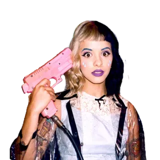 🔫 arma, arma, pistola, chica, rosa, juguete telegram sticker