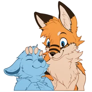 👥 Furry, Rubah, Anjing, Lucu, Binatang, Teman telegram sticker