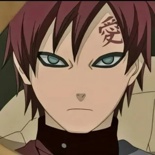 🌌 Gaara Naruto 愛 anime, gaara, naruto, character, tattoo, symbol, japanese telegram sticker