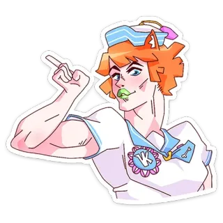 💪 Anime, Dibujos animados, Perro, Gesto ofensivo, Dedo corazón telegram sticker