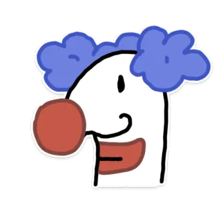 🤡 Клоун, Мультфильм, Персонаж, Смешной, Комикс, Рисунок whatsapp sticker