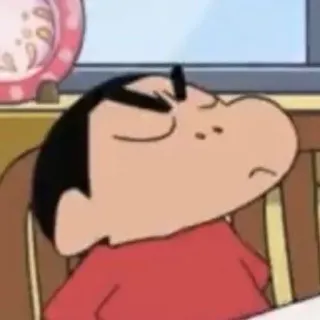 🍠 Shin-chan Crayon Shin-chan anime, kartun, mengantuk, anak, manga telegram sticker