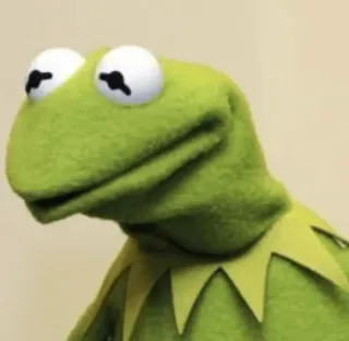 😐 Kermit the Frog カーミット, カエル, マペット, 緑, 人形 telegram sticker