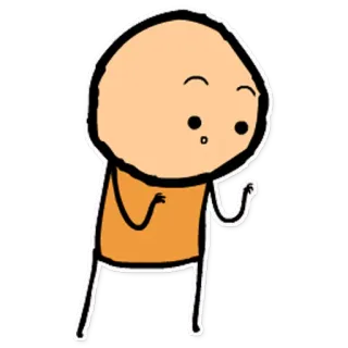 😯 Cartoon, Personage, Sticker telegram sticker