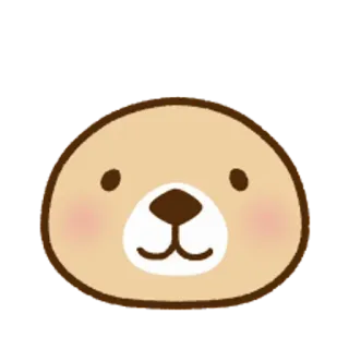 🐧 クマ, 動物, 可愛い, 顔, 漫画, ステッカー telegram sticker