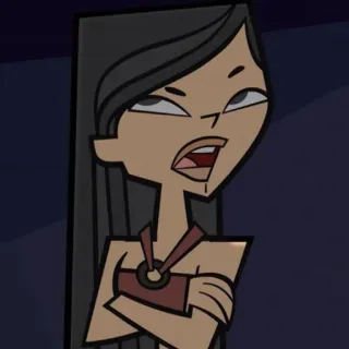 🎰 Heather Total Drama dibujos animados, animado, personaje, serie de TV, Heather, Total Drama whatsapp sticker