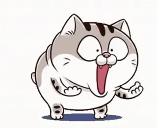 😱 cat, cartoon, animal, cute, sticker telegram sticker
