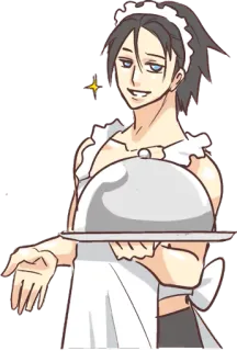Man Maid (not a butler) ENG :: @line_stickers telegram stickers
