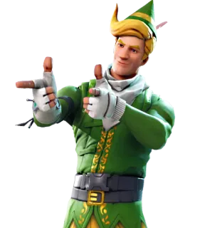 👈 Yêu tinh, Trò chơi điện tử, Nhân vật, Xanh lá cây, Lễ hội, Fortnite telegram sticker