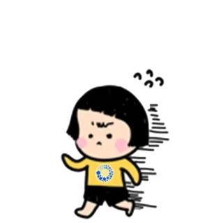 🏃 漫画, 走る, 急ぐ, アニメ, キャラクター telegram sticker