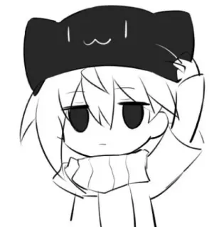 ✨ Anime, Manga, Chibi, Kattenoortjes, Schattig, Kawaii telegram sticker