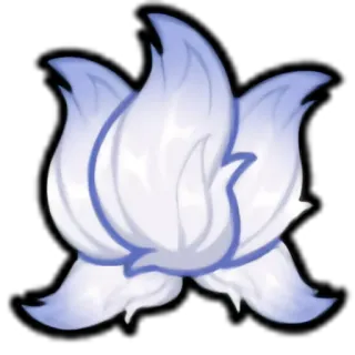 🦊 Blume, weiß, blau, Blütenblatt telegram sticker