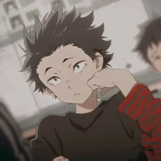 😐 Shoya Ishida A Silent Voice Anime, Manga, A Silent Voice, Shoya Ishida, Animado, Personaje, Dibujos animados telegram sticker
