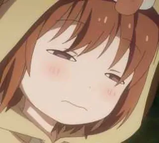 😒 Anime, Mädchen, süß, verschlafen, kawaii telegram sticker